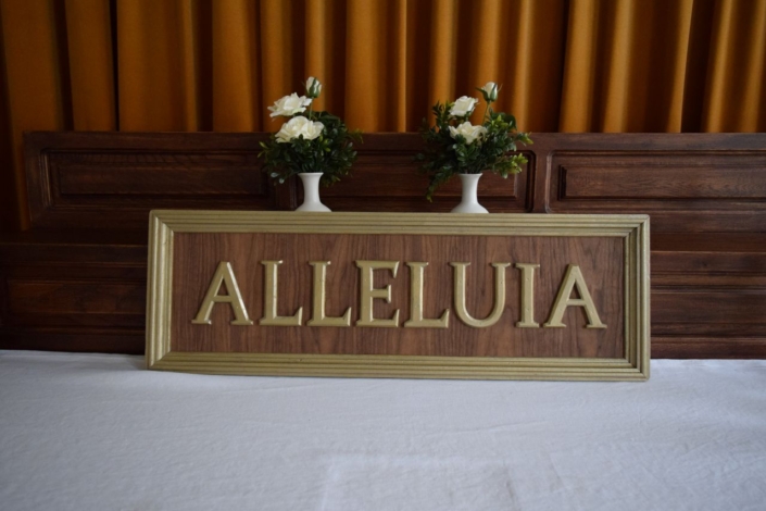Alleluia bord voor katholieke viering